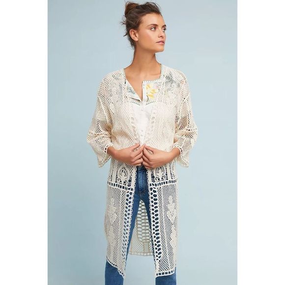Anthropologie Ama Crocheted Kimono OS NWT - Picture 5 of 5